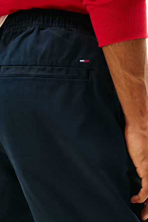 Erkek Beli Bağcıklı Paçası Lastikli Esnek Pamuklu Jogger Pantolon - Lacivert | 31/32