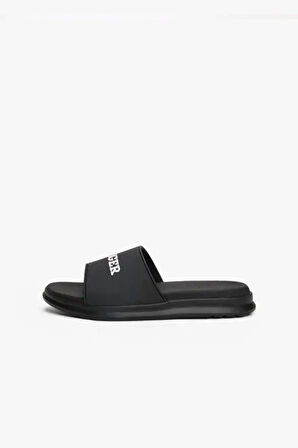 Tommy Hilfiger Erkek Dokulu Logo Siyah Havuz Terliği