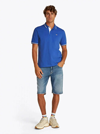 Tommy Hilfger Erkek   Mavi Polo T-Shirt