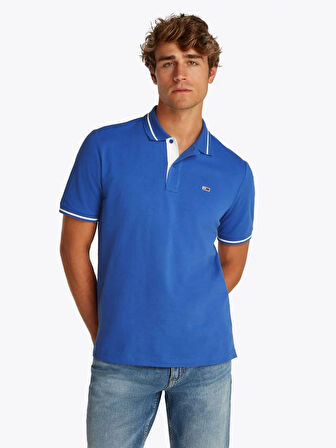 Tommy Hilfger Erkek   Mavi Polo T-Shirt