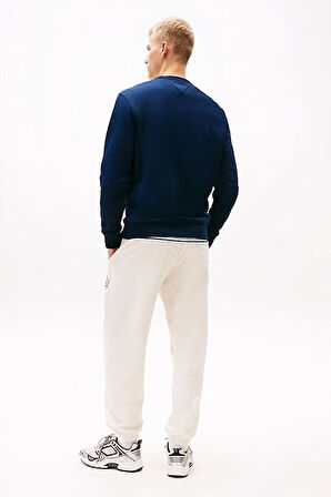 Erkek Reg Badge Bisiklet Yaka Sweatshirt - Lacivert | L
