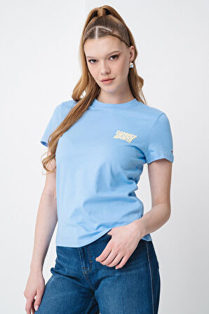 Tommy Jeans Kadın Tişört-DW0DW21338