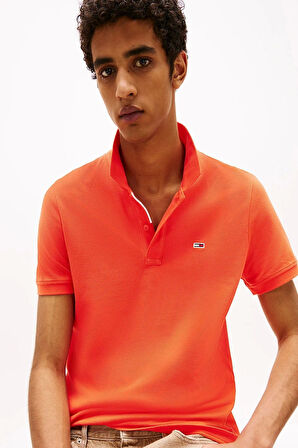 Tommy Hilfiger Erkek   Turuncu Polo T-Shirt