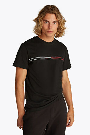 Erkek Tjm Grafik Yazı T-Shirt - Siyah | XS