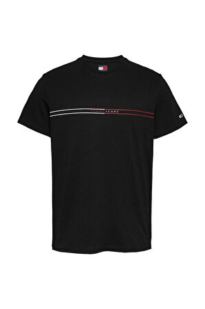 Erkek Tjm Grafik Yazı T-Shirt - Siyah | XS