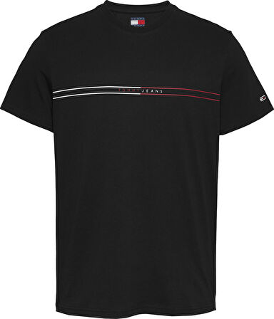 TOMMY HILFIGER Erkek  Siyah T-Shirt DM0DM20779 BDS