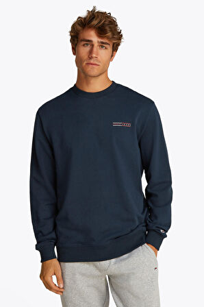Erkek Tjm Grafik Logo Sweatshirt - Lacivert | M