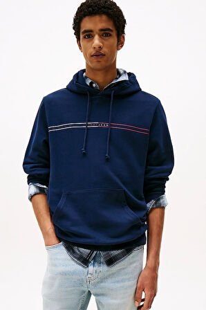 Erkek Tjm Kapüşonlu Sweatshirt - Lacivert | S