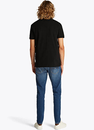 Tommy Jeans Siyah Erkek Polo T-Shirt DM0DM20916BDS TJM SLIM CHEST FLG
