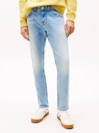 TOMMY HILFIGER Erkek Marka Logolu Çift Cep Şık Görünüşlü Günlük Kullanıma Uygun Denim Jeans Mavi Jeans DM0DM21033 1AB