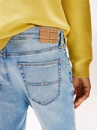TOMMY HILFIGER Erkek Marka Logolu Çift Cep Şık Görünüşlü Günlük Kullanıma Uygun Denim Jeans Mavi Jeans DM0DM21033 1AB