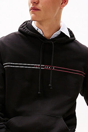 Erkek Tjm Kapüşonlu Sweatshirt - Siyah | L