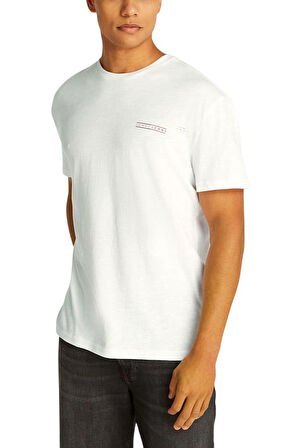Erkek Tjm Grafik Logo T-Shirt - Ekru | XL