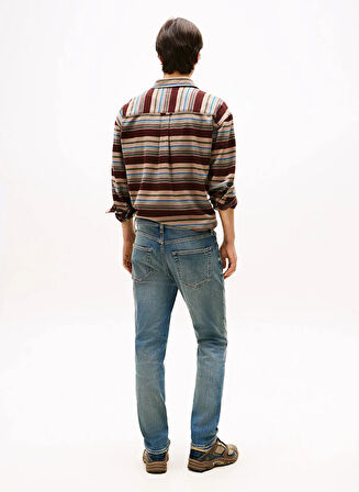TOMMY HILFIGER Erkek Marka Logolu Çift Cep Şık Görünüşlü Günlük Kullanıma Uygun Mavi Denim Jeans DM0DM21005 1BK