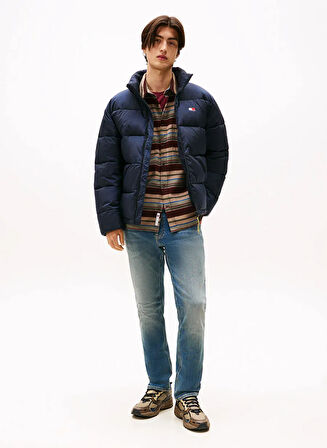 TOMMY HILFIGER Erkek Marka Logolu Çift Cep Şık Görünüşlü Günlük Kullanıma Uygun Mavi Denim Jeans DM0DM21005 1BK