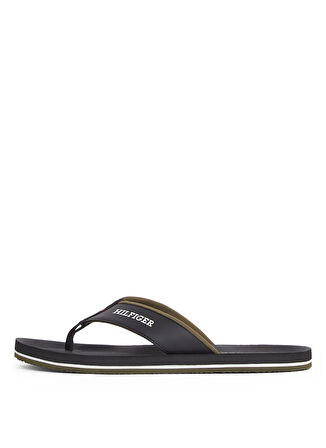 Tommy Hilfiger Siyah Erkek Plaj Terliği PADDED COMFORT HILFIGER B SANDAL