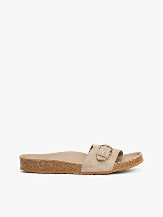 TOMMY HILFIGER SOFT SUEDE ADJUSTABLE MULE Sandalet