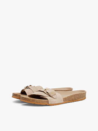 TOMMY HILFIGER SOFT SUEDE ADJUSTABLE MULE Sandalet