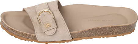 TOMMY HILFIGER SOFT SUEDE ADJUSTABLE MULE Sandalet