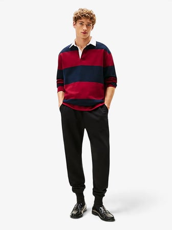 TJM SLIM S FLAG SWEATPANT EXT Erkek Siyah Eşofman Altı - DM0DM20473