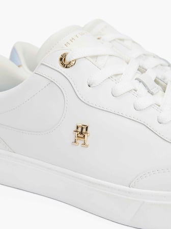 TOMMY HILFIGER Kadın Marka Logolu Günlük Kullanıma Uygun Ekru Sneaker FW0FW08322 0LH