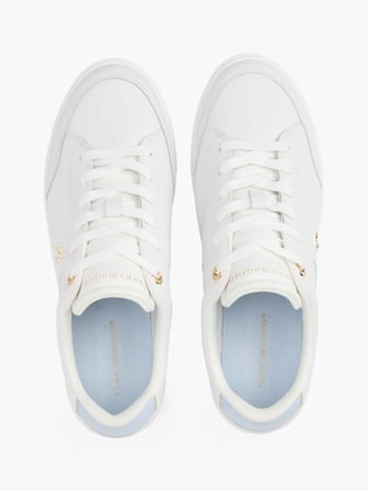 TOMMY HILFIGER Kadın Marka Logolu Günlük Kullanıma Uygun Ekru Sneaker FW0FW08322 0LH