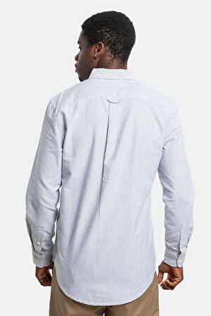Erkek Tjm Slim Stripe Oxford Gömlek - Lacivert | M