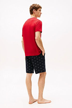 Erkek Th Baskılı T-Shirt ve Şort Pijama Takımı - Mix | M