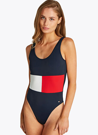 Tommy Hilfiger Mavi Kadın Mayo UW0UW05853C1G