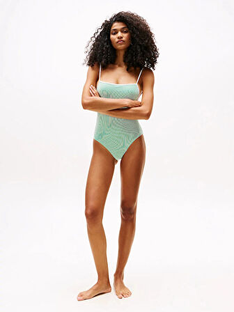 Tommy Hilfiger STRAIGHT ONE PIECE Kadın  Mayo UW0UW058550LF