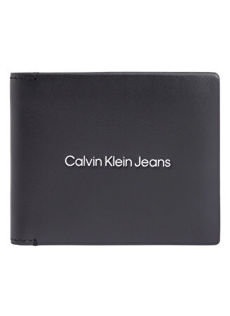 Calvin Klein Siyah Erkek Cüzdan LOGO PRINT BIFOLD W/COIN