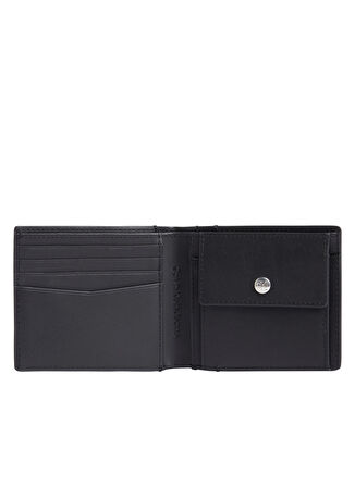 Calvin Klein Siyah Erkek Cüzdan LOGO PRINT BIFOLD W/COIN