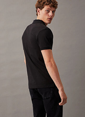 Calvin Klein Jeans Nakışlı Siyah Erkek Polo T-Shirt J30J325664BEH MONOLOGO POLO