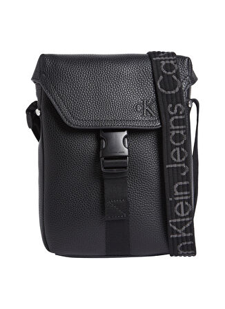 Calvin Klein Siyah Erkek Postacı Çantası ULTRALIGHT REPORTER17 W/FLAP PU