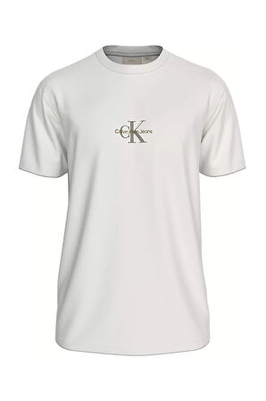 Erkek MONOLOGO T-Shirt-Beyaz | L