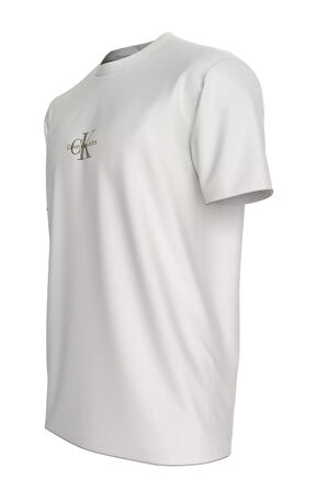 Erkek MONOLOGO T-Shirt-Beyaz | L