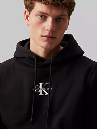 Erkek MONOLOGO Sweatshirt-Siyah | S