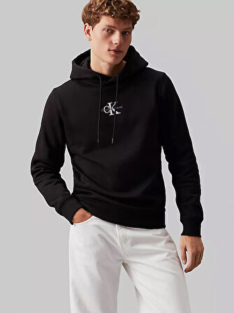 Erkek MONOLOGO Sweatshirt-Siyah | M