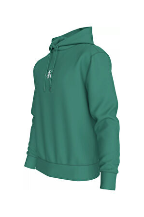 Erkek Kapüşonlu Sweatshirt - Yeşil | S