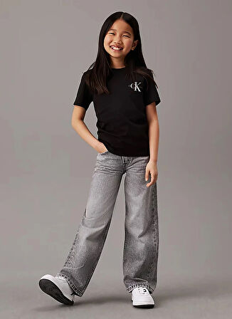 Calvin Klein Baskılı Siyah Erkek Çocuk  T-Shirt IU0IU00624BEH