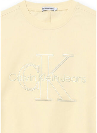 Calvin Klein Baskılı Erkek Krem Sweatshırt IB0IB02281YAB