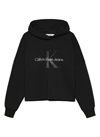 Calvin Klein Baskılı Kadın Siyah Sweatshırt IG0IG02543BEH