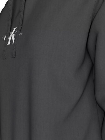 Kadın WASHED MONOLOGO REGULAR HOODIE Sweatshirt-Gri | S
