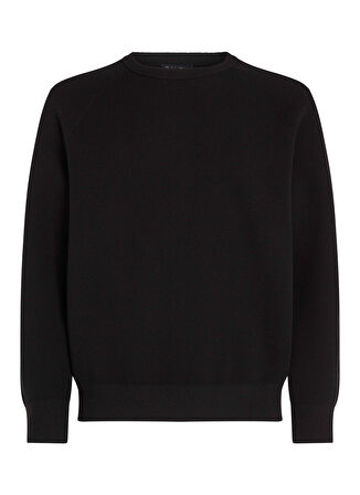 Siyah Erkek Bisiklet Yaka Normal Kalıp Sweatshirt 00GMF4W334BAE-PW - SWEATER PULLOVER