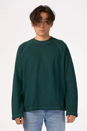 WASHED WOVEN LABEL W, LJX Erkek Yeşil Kazak