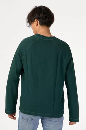 WASHED WOVEN LABEL W, LJX Erkek Yeşil Kazak