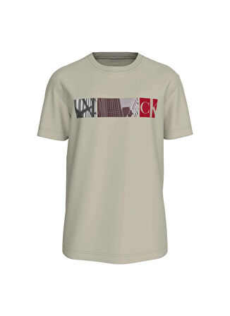 Calvin Klein Jeans Bisiklet Yaka Baskılı Taş Erkek T-Shirt J30J326865PD7 CITY BLOCK TEE