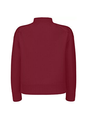 Kadın CK EMBRO BADGE SWEATER Kazak - Bordo | M