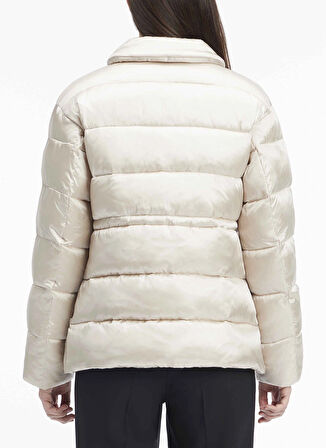 Calvin Klein Krem Kadın Mont MW PADDED SATIN DRAWSTRINGJACKET