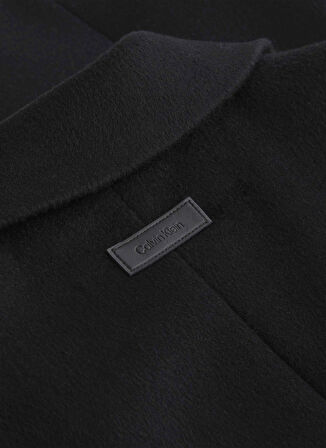 Calvin Klein Siyah Kadın Kaban YÜN SINGLE-BREASTED COAT